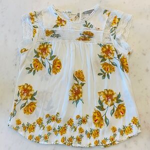 Ecru Lace Detail Blouse Size XL